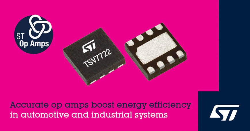 High-Accuracy Op Amp from STMicroelectronics Targets Energy-Efficient Power Conversion